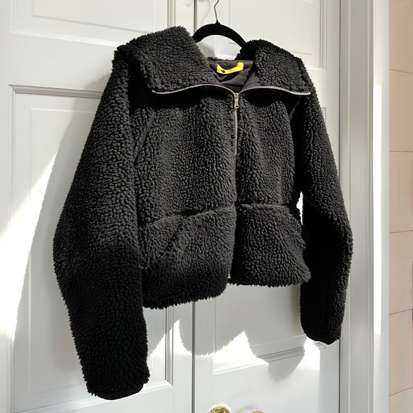 Yellow Label Co Black Zip Up Fleece Jacket - Picture 6 of 11